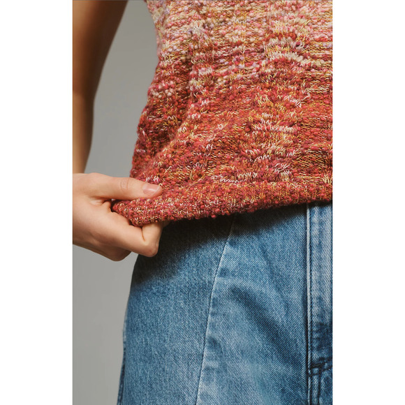 Pilcro Cable-Knit Halter Sweater Tank - New Large - Picture 3 of 6